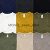 Мужские футболки Summer Fashion Premium 100% Slub Cotton Funt Mens Mens Complect Pocket Solid Color Simple Fasual Vintage Comense Top Tee H240416