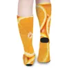 Mulheres meias fatias de laranja meias femininas laranjas frescas imprimem respirável escalada na moda não deslizante Presente personalizado
