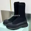 Casual Shoes Top Selling Knit Socks Boots Breathable Elastic High Spring Autumn Genuine Leather Flat Sneakers Unisex