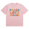 Summer Peace Love Nursing Full Letters Fashion Sports Womens Tshirt Harajuku Graphic Clothing TopDrop Ship 240416
