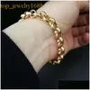 Цепочка звена Золото, заполненное Belcher Bolt Ring Mens Womens Solid Bracelet Jewllery в 18-24 см. Установки для доставки выбросов ювелирные изделия Dh2dw