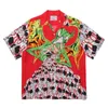 Chemises décontractées pour hommes Summer fantômes Graffiti Printing Wacko Maria Hawaii Men Femme qualité Collier ouvert T-shirts