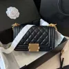 Designer Bags Chain Bag Plaid Flap Bags Caviar Shoulder Handbag Gold Silver Chain Leather Double Letter Solid Color Buckle Square Strip