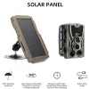 Kameror Trail Game Camera Solar Panel Kit 3000mAh 6V12V Uppladdningsbar solladdare för jaktkamera
