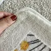 Carpets Flower Grid Doormat Plush Shower Mat Microfiber Bathtub Floor Entrance Bathroom Absorb Cute Pet Rug Living Room Bedroom