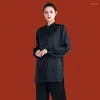 Ethnic Clothing 2024 Chinese Vintage Tai Chi Martail Arts Uniform Tops Pants Set Exercise Training Morning Practice Suit