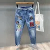 Männer Jeans Fashion Street HipHop männlicher Punkstil Denimhose Sommer Frühling dehnbarer Anpassungen hochwertiger Manns 240415