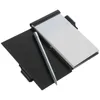 Cadernos de bolso de Pocket Notebooks de Pocket Pads convenientes agenda de liga de alumínio Marcadores de página Metal Shell Office Notepad 240409
