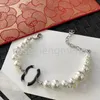 Designer Bracelets Women Bangle Designers Jewelry Big Small Pearl Silver Chain Brand Double Letter Wristband Cuff Chain Lovers Gift Fashion Classic Accessory