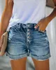 High Taille Crimping Women Short Jeans Sommer Mode sexy zerrissene Denim Shorts Casual Push Up Vintage Streetwear 240407