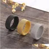 Band Rings 8Mm Wide Stainless Steel Couple Deformable Mesh Accessories For Women Men Jewelry Wedding Gift 230829 Drop Delivery Dh6Hy