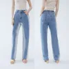 2024 Early Spring New High Waist Loose Slimming Floor Slim Pants Personalized Washing Striped Denim Pants for Women