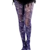 Sexy Socken sexy Frauen stilvolle Punk Strumpfhosenstrumpfhose Sheer Chic Tattoo Strumpfhosen Strumpf gotische Strumpfhosen Hosiery 240416