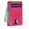 billetera minimalista delgada, billeteras de bolsillo FRT, titular de la tarjeta de crédito de bloqueo RFID para hombres Mujeres Q6WB#