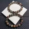 Bracelets de link Bracelete de quartzo de jardim de monet natural para homens Homens curativos Presente Crystal Stone Gemstone Fios de pedra de pedra 1pcs 8/11mm