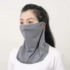 Sjaals buiten vissen fietsen zijden mesh face cover zomer zonnebrandcrème motorfiets half masker zachte sjaal voor vrouwen