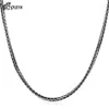 Cadena de caja negra 3 mm Collar de moda para hombres Joyas para hombres de alta calidad Joya de aluminio entero 3 tamaño N204G1185K