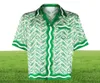 22SS Casabblannca Green Shade Pineapple Shirts Tee Shorts Suits Man Women Fashion Summer Beach Vacation Hawaii Tshirts Short Pant5637049