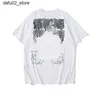 T-shirts masculins Summer Luxurys Mens et femmes Designers T-shirts Offs Vêtements en vrac Tops Man Occasiter Street Graffiti Sweat-shirt Short Sleeve Q240416