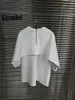 Camicie da donna 3,20 klasonbell 2024 mantello di moda patchwork o-collota con cerniera gust-match allenta t-shirt cotone top donne