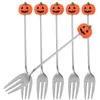 Spoons 6 Pcs Flatware Halloween Dinner Spoon Metal Cake Stainless Steel Heavy Duty Cutlery