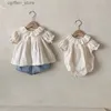 Rompers Baby Shirt and BodySuit en dentelle Collier de coton