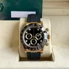 Relógios de pulso de luxo de luxo assistência mecânica automática esportes ao ar livre panda dial panda dourado rosa preto borracha de borracha