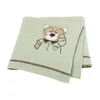 Couvertures bébé tricotés de garçons nés filles coton coucheur lit swaddle enveloppe infantile unisexe ours motif de gaine de crèche