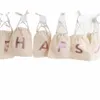 Persaliserade favoritväskor med första bokstaven 8x10 cm Cott DrawString Pouch Custom Namnlösa presentväska för bröllop baby shower party y24e#