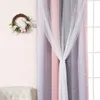 Cortina rosa cortinas de berçário Janela de blecaute para crianças decoração de quarto de crianças fofo star 1 painéis