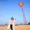 Kite Accessories Yongjian Small fruit kite apple bear kite parent-child outdoor sports easy to fly cartoon kite cute kite for adults or kids Y240416