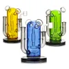 Wet and dry dual use 7.3 Inch Mixed color Glass hookah Pipes Bubbler Recycler Bong Oil DAB Rig Glass Smoking Water Pipe With 14mm Quartz Banger