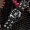 Нарученные часы хип -хоп крутой дизайн рок панк стиль черепа часы мужской кожаный ремешок винтажный браслет Quartz