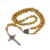 8 * 10 Holzperlen handgefertigte Fadengewebte Halskette leichter Kaffee und tiefe Kaffee Farbe Gebet Perlen Schmuck Schmuck