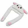 Kawaii chapeau brillant rabbit oreilles nette filet les mêmes oreilles de pincement mignonnes déplaceront le chapeau de lapin chaud et hivernal 240403