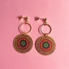 Boucles d'oreilles en pente Mandala ethnique OM