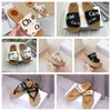 New top Designer Sandals Women's Woody Clogs Mule Flat Sandals Slide Letter loafers Slippers white Slippers Summer Beach Platform Canvas Shoes