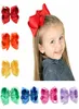 6 -дюймовая детская шпилька с твердым цветом Bowknot Clips Baby ленточная лента Barrette Kids Headwear Boutique Accessories GGA26796102013