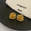 XIALUOKE Gold Color Rose Stud Earrings Women Fashion Personality Flowers Earrings Girl Travel Party Wedding Jewelry Accessories 240416