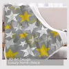Decken Blessliving Sterne Bett Decke gelb weiß grau weiche flauschige Aquarell Graffiti Stylish Cobertor 1pc Home Decor