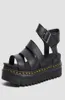 Sandálias de designer de luxo Mulheres Black Summer Sapatos Causal Sapatos Confortáveis Couro genuíno Dr. Martin Sandals Sandals Tamanho 35-406966007