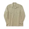 Herren lässige Hemden Red Tornado L/S Kubaner Kragenhemd in Beige Retro Mens Lounge Tops entspannte Passform 24416