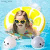 Sand Play Water Fun Upgraded Baby Rechargeable Bath Toy with Waterproof Light Up Whale Spray Water Bathtub for Toddlers Kids Pool Bathroom Toys Y240416