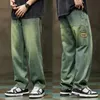 Wide Leg Jeans Men Baggy Pants Summer Straight Cut Loose Retro Blue Denim Streetwear Fashion Pockets Vintage Man Clothes 240415