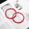 Genuine Natural Stone Rhodonite Round Beads For Quartz Rhodochrosite Bracelet Women Girls Jewelry Gem Bracelets Accessories 240402