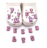 Fashion Shoe Halloween Charms Dekoracja buty Bugi Pinsy Buttons Pink English Capital Letters Numer Kids Party 2297729