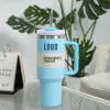 US Warehouse 40oz Cup Tumbler med handtag isolerat tumlare lock Straw rostfritt stål kaffetermos kopp samma som logotyp 1: 1 originalbox packag