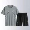 Suisses de survêtement masculines T-shirts imprimés Set Men Men Casual Two-Piece Summer Tenue d'été Oveau à col courte pour le fitness