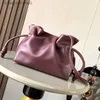 Women Fashion Loeweelry Original Designer Bags Luxury Handbag Flamenco Drawstring Cloud Head Cowhide Mini Lucky Bag Women Top Brand Shoulder Totes with Logo