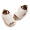 First Walkers Summer Born Boys Anti Slip Walking Scarpe comodi sandali a colore solido piatto per e bambini